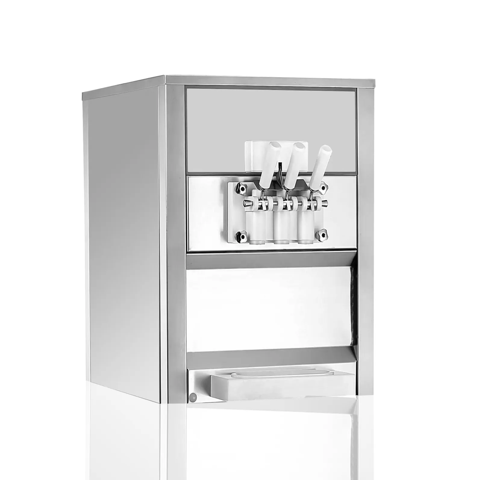 A stainless commercial ice machine, the kind ShowUp Promise connects Phoenix homes and businesses with an ice machine repair tech to service across the Valley.
